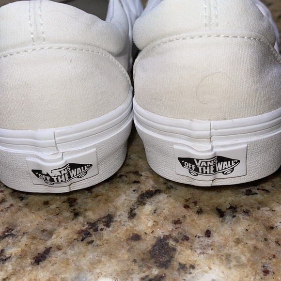 Triple White Slip On Vans - Picture 7 of 9